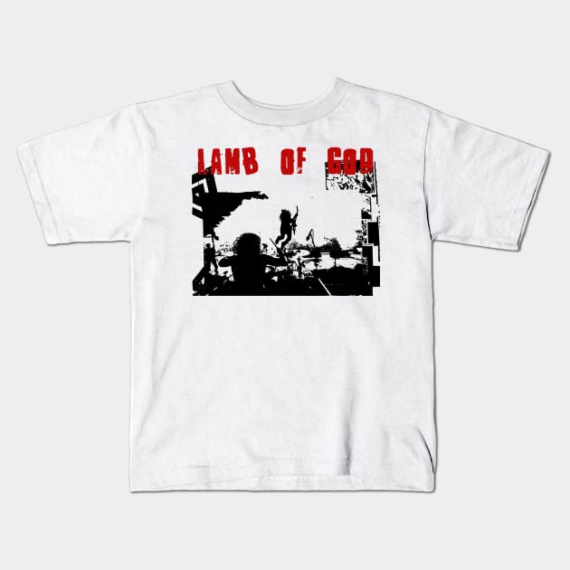 lamb of god live on Kids T-Shirt by sneaky geek studio